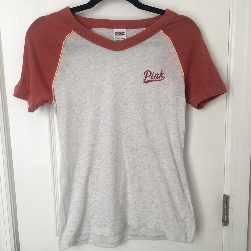 5/$25 Victoria's Secret Pink Raglan Tee